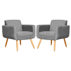 Kit 02 Poltronas Cristal Requinte Suede Cores - Ds Estofados