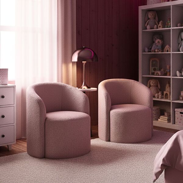 Kit 02 Poltronas Curva Orgânica Nature Gaia Boucle - Montanar