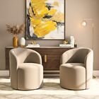 Kit 02 Poltronas Curva Orgânica Nature Gaia Suede Bege - Mont