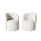 Kit 02 Poltronas Curva Orgânica Nature Gaia Suede Branco - Mo