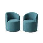 Kit 02 Poltronas Curva Orgânica Nature Gaia Suede - Montanari