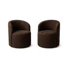 Kit 02 Poltronas Curva Orgânica Nature Gaia Suede - Montanari