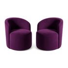 Kit 02 Poltronas Curva Orgânica Nature Gaia Veludo - Montanar