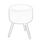 Kit 02 Poltronas Dália E 01 Puff Redondo Decorativos  - W D D