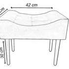 Kit 02 Poltronas Dália E 01 Puff Retangular Decorativos - W D