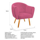 Kit 02 Poltronas Dandara Pés Palito Corano - Amarena Móveis -