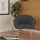 Kit 02 Poltronas Dandara Pés Palito Linho - Amarena Móveis -