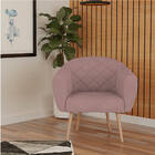 Kit 02 Poltronas Dandara Pés Palito Linho - Amarena Móveis -