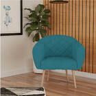 Kit 02 Poltronas Dandara Pés Palito Suede - Amarena Móveis -