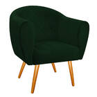 Kit 02 Poltronas Dandara Pés Palito Suede - Doce Sonho Móveis