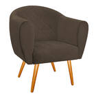 Kit 02 Poltronas Dandara Pés Palito Suede - Doce Sonho Móveis