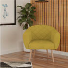 Kit 02 Poltronas Dandara Pés Palito Suede - Doce Sonho Móveis