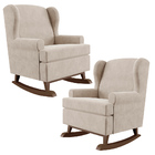 Kit 02 Poltronas De Amamentação Com Balanço Malu Base De Made