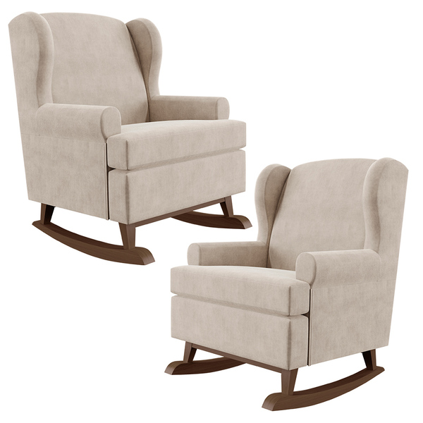 Kit 02 Poltronas De Amamentação Com Balanço Malu Base De Made