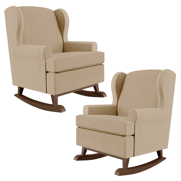 Kit 02 Poltronas De Amamentação Com Balanço Malu Base De Made