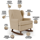 Kit 02 Poltronas De Amamentação Com Balanço Malu Base De Made