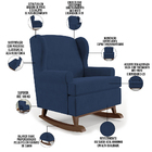 Kit 02 Poltronas De Amamentação Com Balanço Malu Base De Made