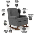 Kit 02 Poltronas De Amamentação Com Balanço Malu Base De Made