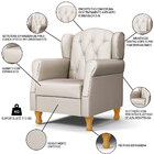 Kit 02 Poltronas De Amamentação Pés Madeira Lucy P04 Sintétic