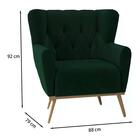 Kit 02 Poltronas Decoraçao Recepçao Pes Madeira Gm Milani Sto