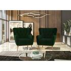 Kit 02 Poltronas Decoraçao Recepçao Pes Madeira Gm Milani Sto