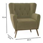 Kit 02 Poltronas Decoraçao Recepçao Pes Madeira Gm Milani Sto