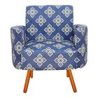 Kit 02 Poltronas Decorativa Agatha Braços Curvo Estampado Flo