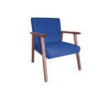 Kit 02 Poltronas Decorativa Alexa Suede Azul Marinho