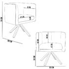 Kit 02 Poltronas Decorativa Base Giratória De Madeira Betina