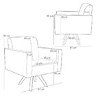 Kit 02 Poltronas Decorativa Base Giratória De Madeira Helô L0