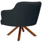 Kit 02 Poltronas Decorativa Base Giratória De Madeira Jade C0