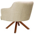 Kit 02 Poltronas Decorativa Base Giratória De Madeira Jade C0