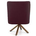 Kit 02 Poltronas Decorativa Base Giratória De Madeira Pérsia