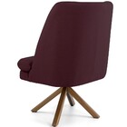 Kit 02 Poltronas Decorativa Base Giratória De Madeira Pérsia