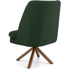 Kit 02 Poltronas Decorativa Base Giratória De Madeira Pérsia