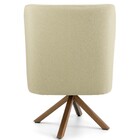 Kit 02 Poltronas Decorativa Base Giratória De Madeira Pérsia