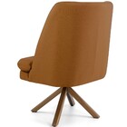 Kit 02 Poltronas Decorativa Base Giratória De Madeira Pérsia