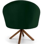 Kit 02 Poltronas Decorativa Base Giratória De Madeira Rafa D0