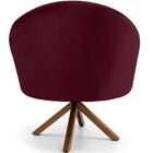 Kit 02 Poltronas Decorativa Base Giratória De Madeira Rafa D0