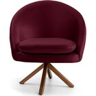 Kit 02 Poltronas Decorativa Base Giratória De Madeira Rafa D0