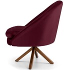 Kit 02 Poltronas Decorativa Base Giratória De Madeira Rafa D0