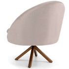 Kit 02 Poltronas Decorativa Base Giratória De Madeira Rafa D0