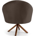 Kit 02 Poltronas Decorativa Base Giratória De Madeira Rafa D0