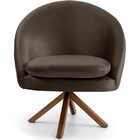 Kit 02 Poltronas Decorativa Base Giratória De Madeira Rafa D0