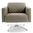 Kit 02 Poltronas Decorativa Base Giratória Evo Alberta Tressê