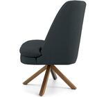 Kit 02 Poltronas Decorativa Base Giratória Madeira Pérsia D02