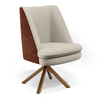 Kit 02 Poltronas Decorativa Base Giratória Pérsia D02 Linho B