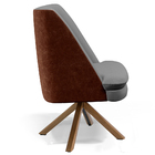 Kit 02 Poltronas Decorativa Base Giratória Pérsia D02 Linho C