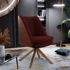 Kit 02 Poltronas Decorativa Base Giratória Pérsia D02 Veludo