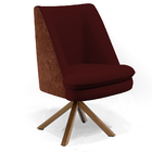 Kit 02 Poltronas Decorativa Base Giratória Pérsia D02 Veludo